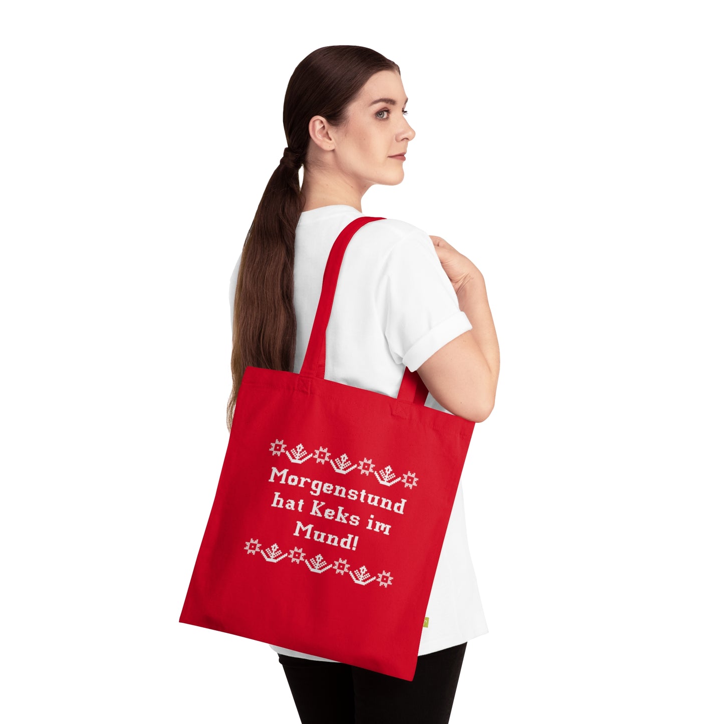 Baumwolltasche "Morgenstund hat Keks im Mund"