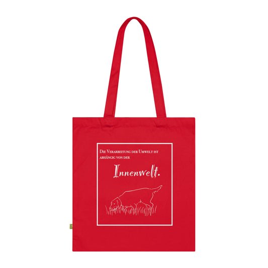 "Die Wahrnehmung der Umwelt ist abhängig von der Innenwelt" Organic Cotton Tasche