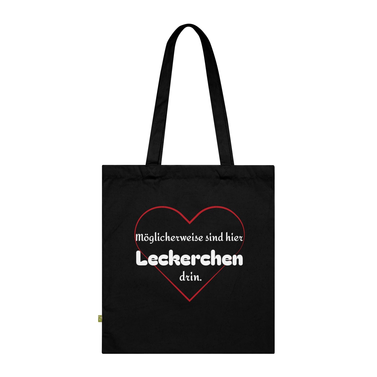 Baumwolltasche Möglicherweise sind hier Leckerchen drin schwarz.