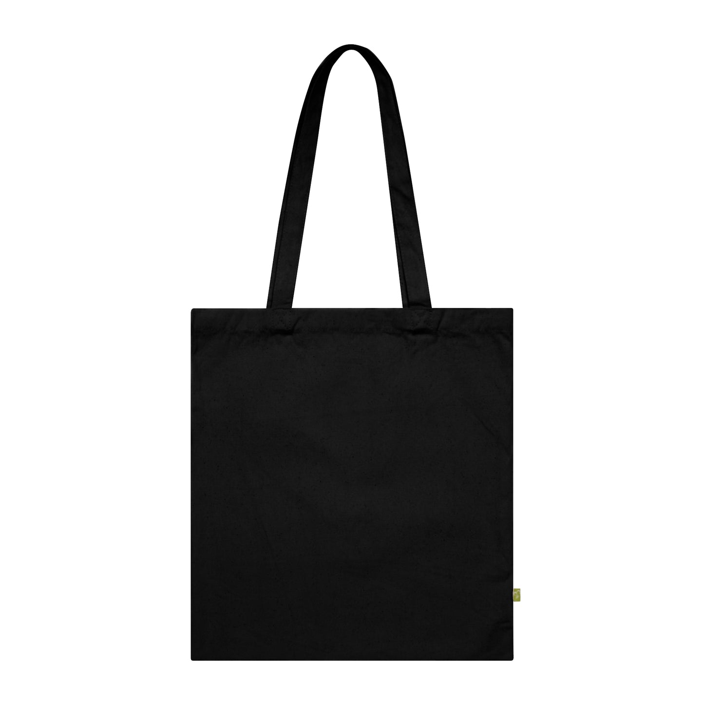Baumwolltasche schwarz Jagdhund Rückseite.