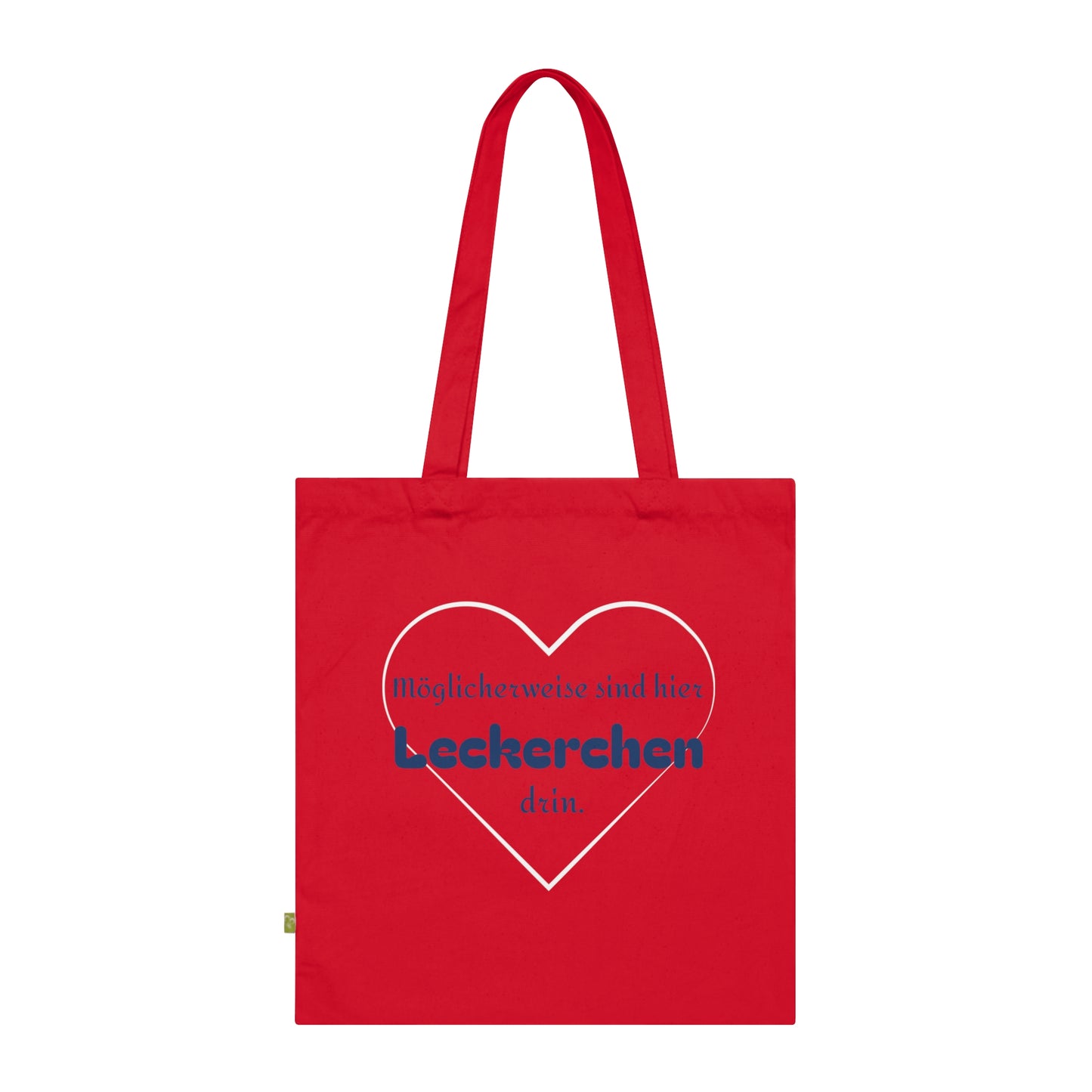 Baumwolltasche Möglicherweise sind hier Leckerchen drin rot.