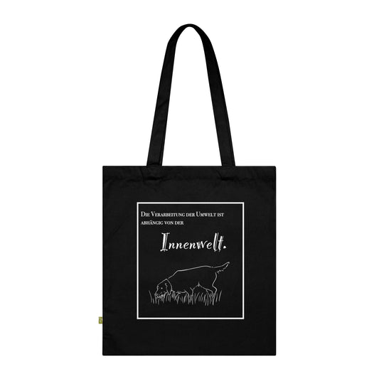 Baumwolltasche schwarz Jagdhund.